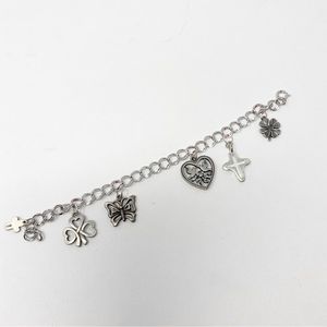 709 Vintage Silver Charm Bracelet
